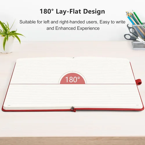 Miniatura 7 de RETTACY - Cuaderno rayado, 192 páginas numeradas, tamaño A5 mediano (14.5 x 21 cm), para hombres y mujeres, para hacer notas, escritura, trabajo