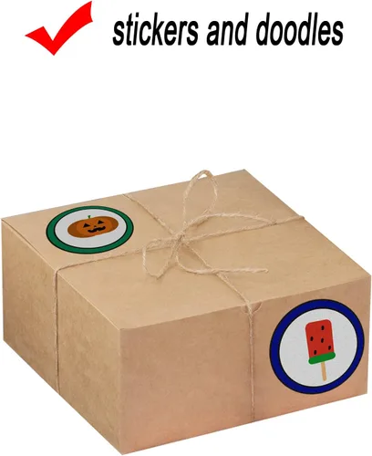 Miniatura 5 de Xxcxpark 16 cajas de regalo de papel kraft marrón de 8 x 8 x 4 pulgadas, caja decorativa de regalo de papel kraft con tapa para manualidades, cubos
