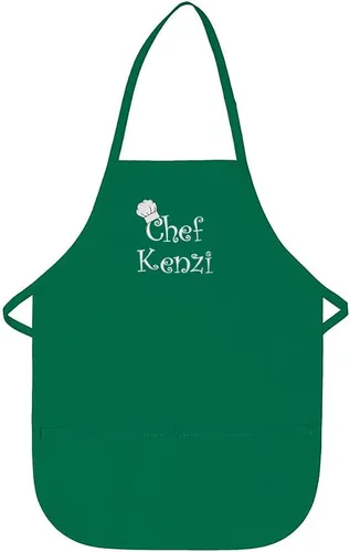Miniatura 14 de Delantal de chef con cualquier nombre hecho en los Estados Unidos, bordado de primera calidad, para niños, niñas, niños, diversión en la cocina