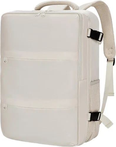 Miniatura 12 de Mochila de cabina para mujeres y hombres – Aprobada por aerolíneas, tamaño para debajo del asiento, compartimento para portátil de 15.6", apertura
