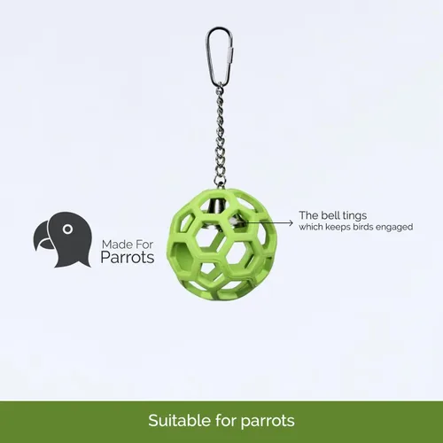 Miniatura 5 de JW Pet Company Activitoys Hol-ee - Juguete de loro con rodillo, 4 pulgadas de diámetro (los colores varían)