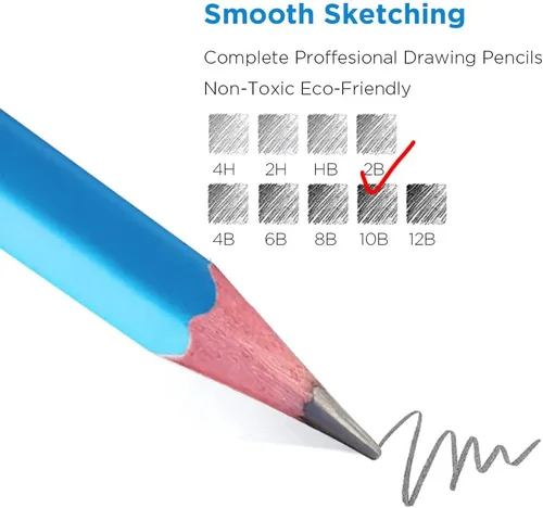 Miniatura 3 de Lápices de boceto para dibujo 2B, 12 piezas, lápices profesionales de dibujo de arte para sombrear, hacer bocetos y garabatear Lápiz de grafito