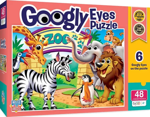 Miniatura 18 de MasterPieces – Rompecabezas de 48 piezas para niños de 4+ años, animales del bosque con ojos googly, juego educativo y divertido, idea de regalo