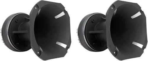 Rockville HT120 Tweeters de compresión de titanio con bocina de aluminio de 360 W, RMS de 120 vatios, bobinas de voz Kapton de 2 pulgadas de alta