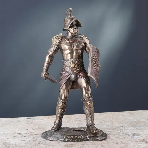 Miniatura 5 de VERONESE DESIGN Estatua del Rey Leonidas Guerrero Griego de Esparta de Resina Bronceada Fundida en Frío de 8.5 Pulgadas de Altura