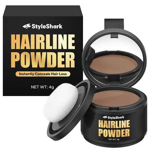 Miniatura 11 de Polvo de línea capilar – a prueba de manchas para cabello fino, color a prueba de sudor para mujeres y hombres (marrón oscuro)