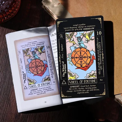 Miniatura 3 de SUNHHX Juego de cartas de tarot, cartas de tarot para principiantes con significados en ellas