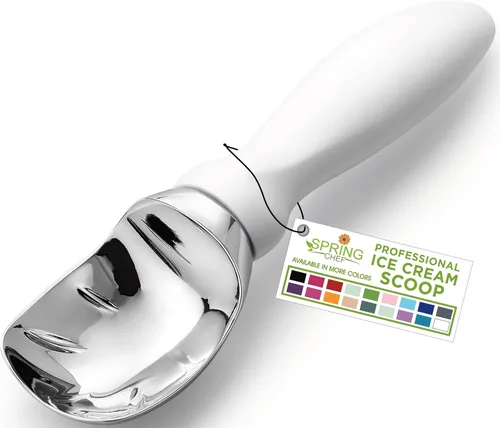 Miniatura 26 de Spring Chef - Cuchara para helado resistente con mango cómodo - Cuchara profesional para helado para gelato, sorbete, masa de galletas, melón, yogur