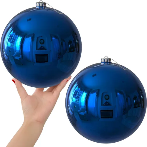 Miniatura 133 de Bolas de Navidad Grandes de 3.2" en Azul Bebé - Adornos para Árbol de Navidad, Bolas Colgantes Inastillables para Cumpleaños, Halloween, Boda