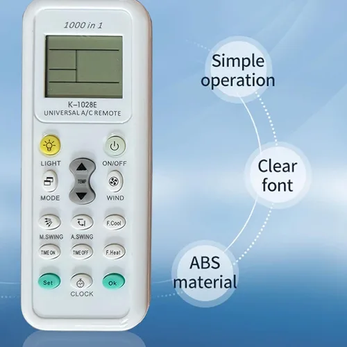 Miniatura 6 de Generic K-1028E - Control remoto universal de aire acondicionado A/C, apto para Haier, Geli, Hitachi, Panasonic, LG, Sharp, Gree, Midea, Bosch