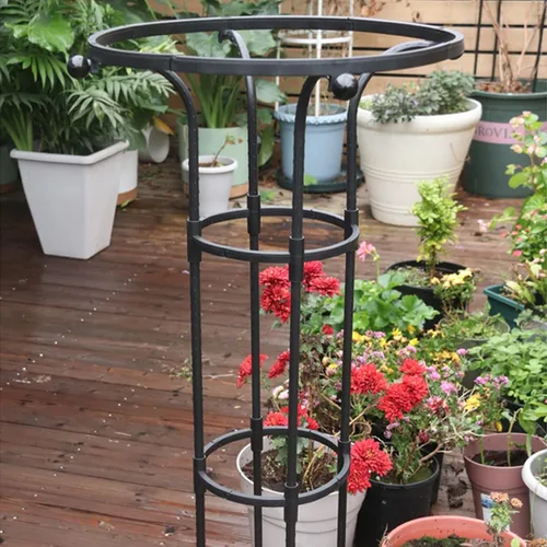Miniatura 4 de Enrejado de obelisco de jardín para plantas trepadoras, enrejado de exterior e interior para plantas en maceta, paraguas vertical de metal