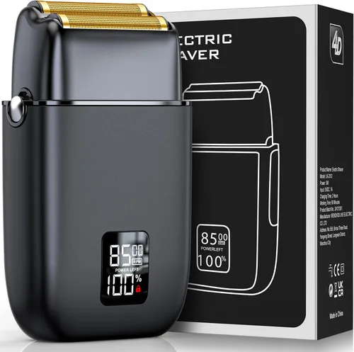Maquinilla de afeitar eléctrica para la cara de los hombres, afeitadoras eléctricas para hombres, afeitadoras inalámbricas portátiles recargables e