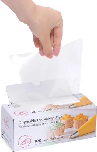 Miniatura 9 de Keenpioneer Piping Bag - Bolsa desechable para decoración de tartas, 100 unidades, 12 pulgadas, transparente