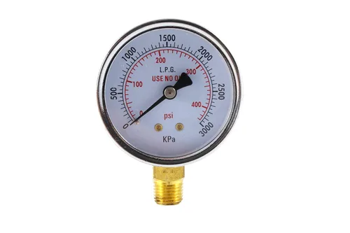 Miniatura 4 de SÜA - Manómetro de alta presión para regulador de propano 0-400 psi - 2 pulgadas