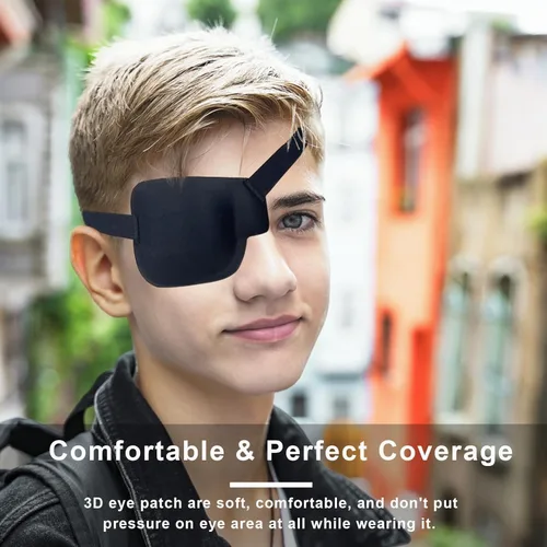 Miniatura 2 de Parche para ojos 3D, parches médicos para adultos y niños, parches para ojos perezosos para ambliopía 3D para ojo derecho Negro