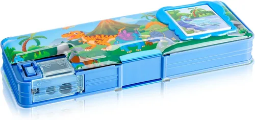 Miniatura 11 de Henoyso Caja de lápices multifuncional para niñas, estuche de alpaca con calculadora y sacapuntas, estuche lindo y genial, suministros escolares