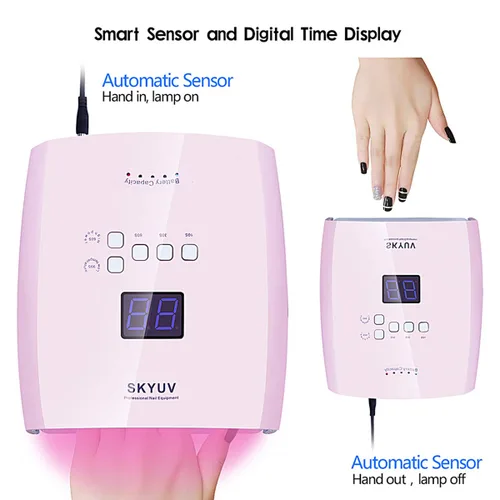 Miniatura 4 de Lámpara de uñas LED UV de secado más rápido, recargable de secado de esmalte de uñas, secador de uñas LED, sensor automático, luz profesional