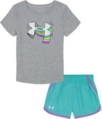 Miniatura 43 de Under Armour baby-girls Short Sleeve Shirt and Shorts Set, Durable Stretch and Lightweight