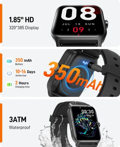 Miniatura 6 de Relojes inteligentes para mujeres y hombres, 2025 reloj inteligente de 1.85" Alexa, rastreador de fitness compatible con Smart Watch para Android