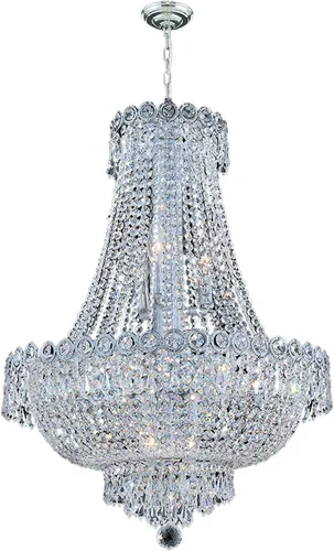 Miniatura 4 de TFCFL Candelabro de cristal de lujo moderno con 12 luces, acabado dorado, clásico imperio K9, lámpara de techo de cristal, montaje empotrado