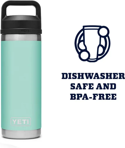 Miniatura 5 de YETI Rambler Botella de 18 oz, aislada al vacío, de acero inoxidable con tapa Chug, Seafoam Verde mar