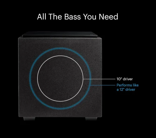 Miniatura 7 de Definitive Technology Descend DN10 Subwoofer de 10 pulgadas optimizado digitalmente para películas y música, nueva arquitectura 3XR, amplificador