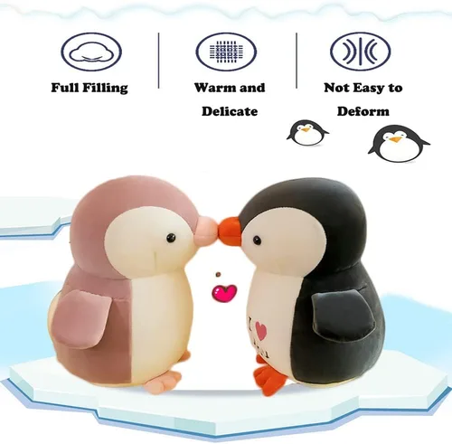 Miniatura 4 de Peluche de pingüino de 9.8 pulgadas, lindo pingüino de peluche para niños