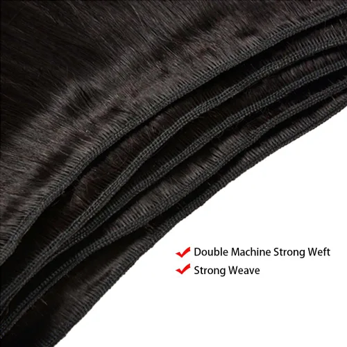 Miniatura 9 de Manojos de cabello humano lacio de 16, 18, 20 pulgadas, 12A, extensiones de cabello humano virgen brasileño 100% sin procesar, extensiones
