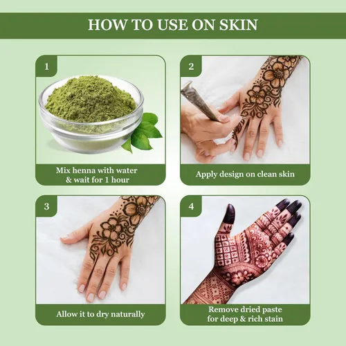 Miniatura 4 de Prem Dulhan Polvo natural de henna mehendi de 35.27 onzas (2.2 lbs) – Coloración orgánica del cabello sin químicos y acondicionamiento profundo