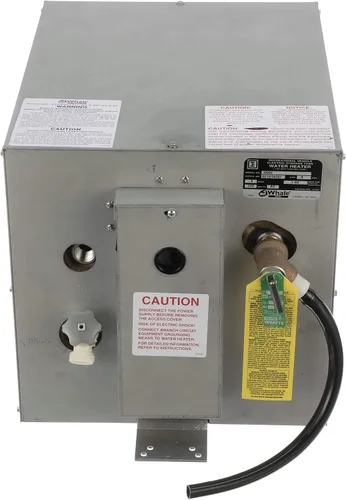 Whale - Calentador de agua de alta calidad, capacidad de 3 o 6 galones, 120 V, perfecto para barcos y caravanas Acero (Galvanized Steel)