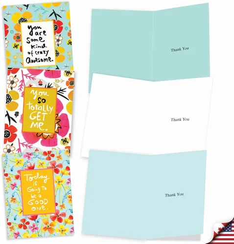 Miniatura 2 de The Best Card Company - Tarjetas de agradecimiento y gratitud (caja de 10), tarjetas de notas para todas las ocasiones, juego de papelería de 4 x