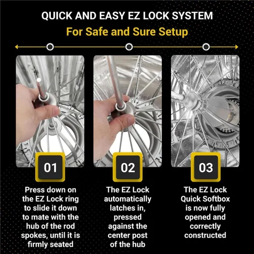 Miniatura 3 de Glow EZ Lock Plato de belleza plateado plegable (42 pulgadas)