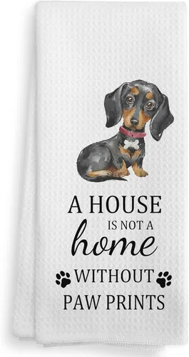 Miniatura 32 de Toallas de cocina y paños de cocina de perro Doberman con purpurina, regalos de mamá de perro Doberman con purpurina para mujeres, juego de 2, 16×24