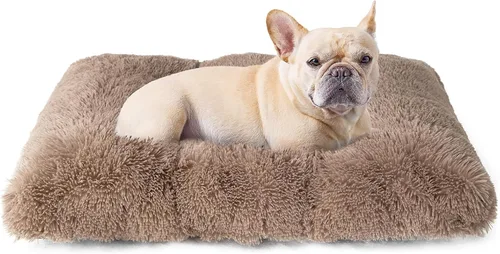Miniatura 59 de EHEYCIGA Cama Esponjosa para Jaula de Perros Grandes, Almohadilla de Jaula de Piel Sintética Afelpada, Cama Calmante Anti-Ansiedad para Perros Negro
