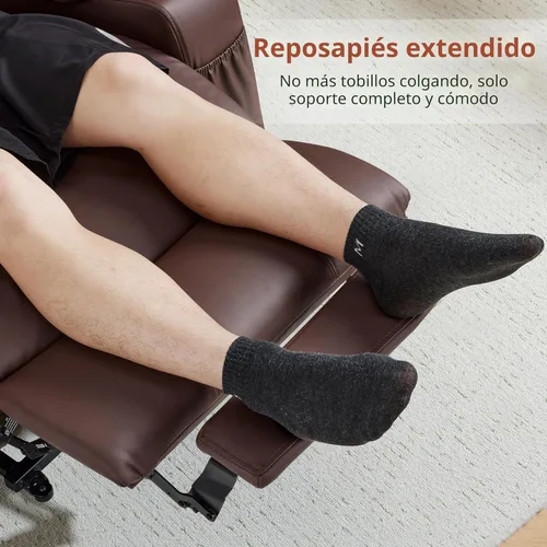 Miniatura 5 de MCombo Sillón reclinable eléctrico con capacidad de elevación, masaje y calor para ancianos, 3 posiciones, 2 bolsillos laterales y portavasos
