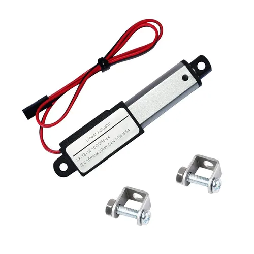 Actuador micro lineal eléctrico de 12 V - carrera de 1.2 pulgadas, 64N/14.4 libras, velocidad de 0.6 pulgadas/s, mini actuador de movimiento