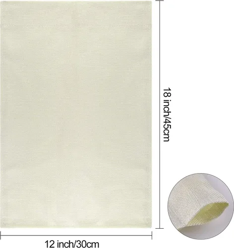Miniatura 3 de PLULON 4 banderas de jardín en blanco de arpillera para jardín, bandera de jardín para patio, jardín, patio, decoración del hogar al aire libre, 12
