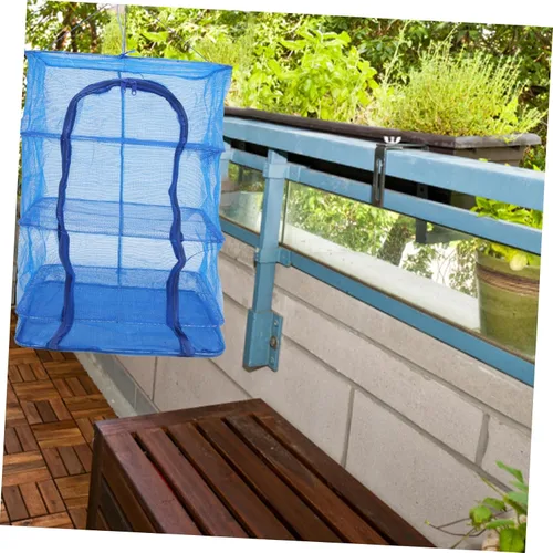 Miniatura 3 de Red de secado plegable para jaula de pescado para alimentos Rejilla de secado de ropa Estante de secado de lavandería plegable Frutas Verduras Jaula