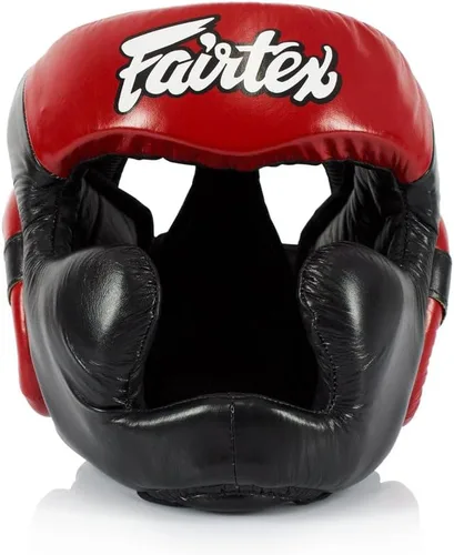 Miniatura 5 de Fairtex Muay Thai & Boxing Headgear Protector de cabeza protector con correas ajustables, acolchado multicapa, visión mejorada y cobertura