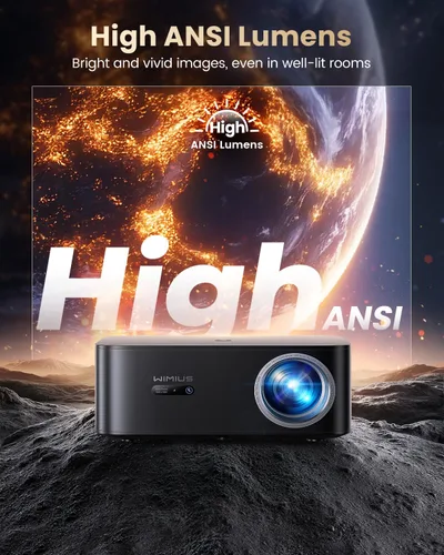 Miniatura 4 de 【1200 ANSI/Google TV/Compatible con 4K】Proyector inteligente con WiFi y Bluetooth, proyectores de películas para exteriores y hogar con control