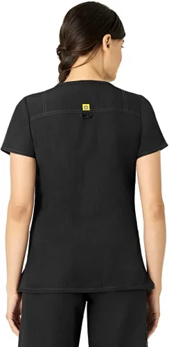 Miniatura 2 de WonderWink cuatro playeras para ambo deportivas, elastizadas, con escote en V para mujer
