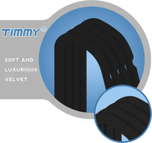 Miniatura 4 de TIMMY Perchas de terciopelo de alta calidad – Perchas negras resistentes antideslizantes que ahorran espacio para abrigos, trajes y suéteres