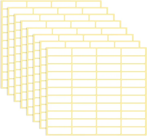 Miniatura 9 de 1260 Piezas de Etiquetas Adhesivas Blancas Mate Pequeñas Etiquetas en Blanco Removibles Etiquetas Adhesivas de Precio para Frascos Cajas Escuela