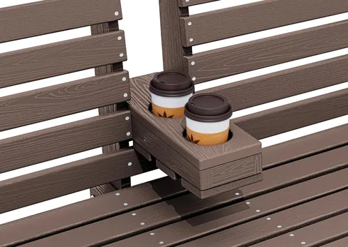 Miniatura 59 de KINGYES Columpio colgante para porche al aire libre, silla de columpio de patio de 2 asientos con portavasos, banco impermeable para patio y jardín