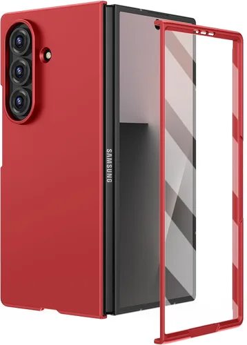 Miniatura 23 de Ruky Funda para Samsung Galaxy Z Fold 5, cubierta de cuerpo completo con protector de pantalla integrado, soporte de carga inalámbrica de PC duro