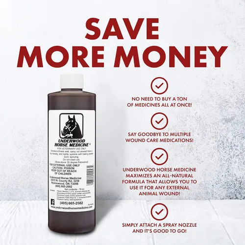Miniatura 7 de Underwood Horse Medicine - Spray para heridas para una curación rápida, fácil y eficaz de cortes, rasguños, desgarros y pinchazos sin envolver
