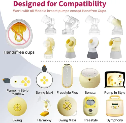 Miniatura 8 de Nenesupply Brida suave de 19mm compatible con piezas de extractor de leche Medela, repuesto de brida de 19mm para accesorios Medela compatibles