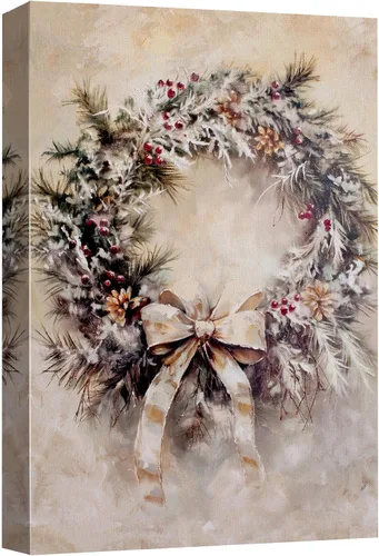 Miniatura 7 de wall26 Lienzo Impreso Arte de Pared Papá Noel Árbol de Navidad Chimenea Celebraciones y Fiestas Ilustración Decorativa Arte Moderno Escénico