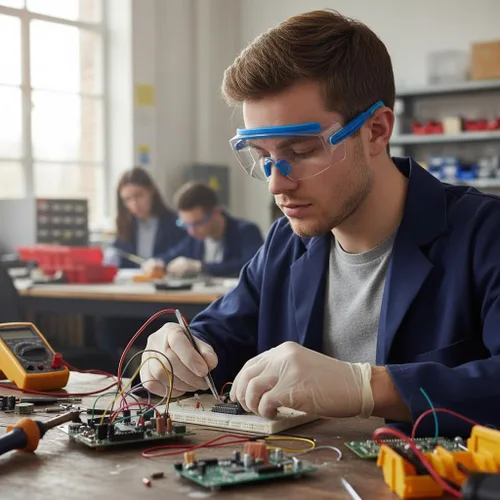 Miniatura 7 de UKNOW Gafas de Seguridad Sobre Lentes, Gafas de Seguridad Antiempañamiento con Lente Envolvente Transparente, Gafas Protectoras ANSI Z87.1 Azul