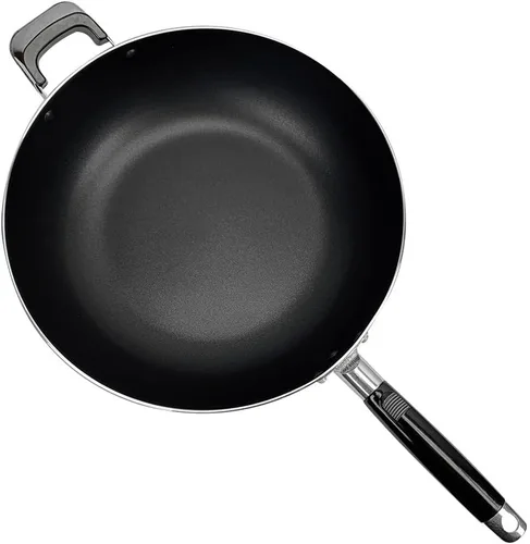 Miniatura 3 de Sartén antiadherente de aluminio de 13.5 pulgadas, sartén para cocinar huevos, mango lateral